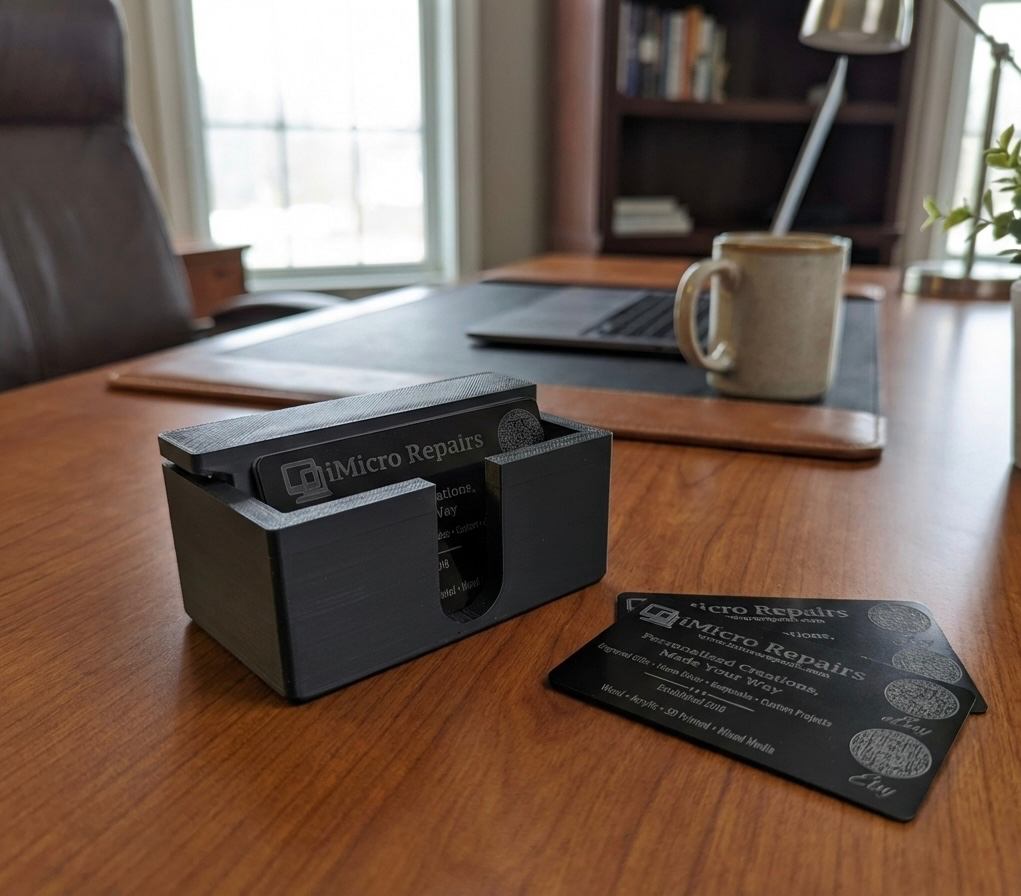 [COMBO-BUSINESS-CARD-HOLDER] Metal Business Cards With Holder